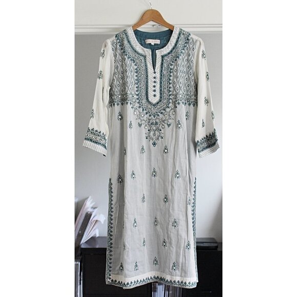 Ritu Kumar - Beautiful Embroidered Kurta Kaftan - Double Layer, Embellished - S - Picture 8 of 11